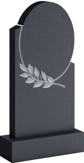 Круг с лавровой ветвью, прямоугольный постамент, арт. AC.20