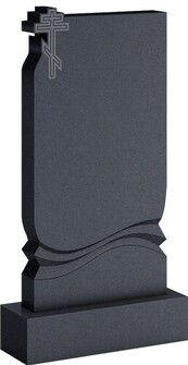 Памятник с православным крестом и волной внизу, арт. AC.38